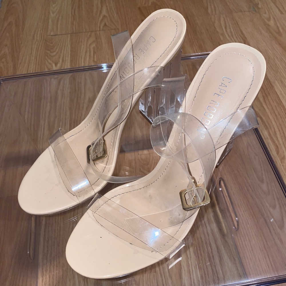 Nude Perplex Heels - Picture 3 of 6